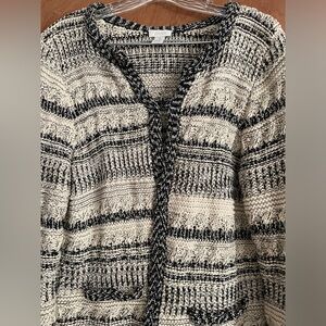 Chicos shabby chic sweater. Clasps